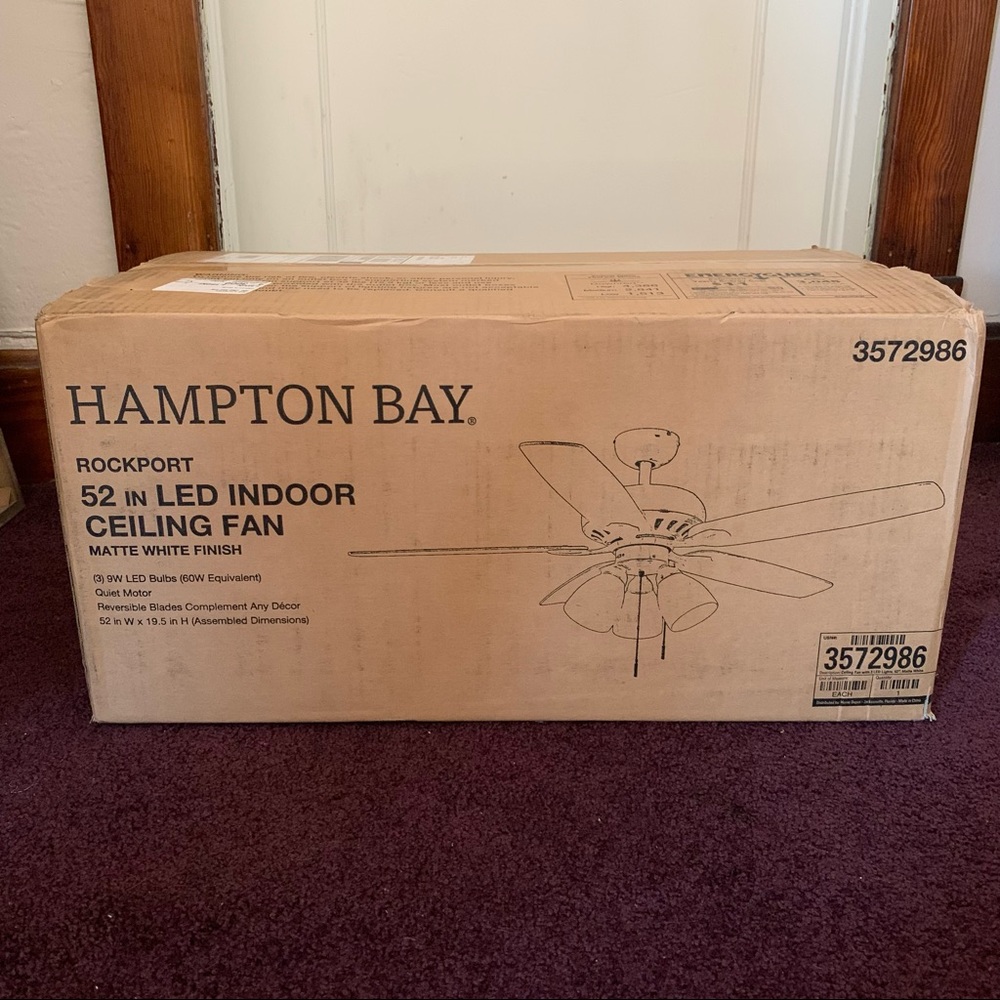 NEW 5 Blade White Ceiling Fan